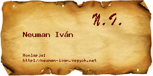 Neuman Iván névjegykártya